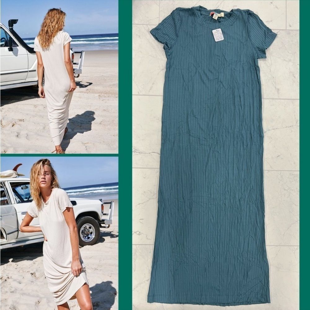 Free People Beach Simone Tee Dress In Blue